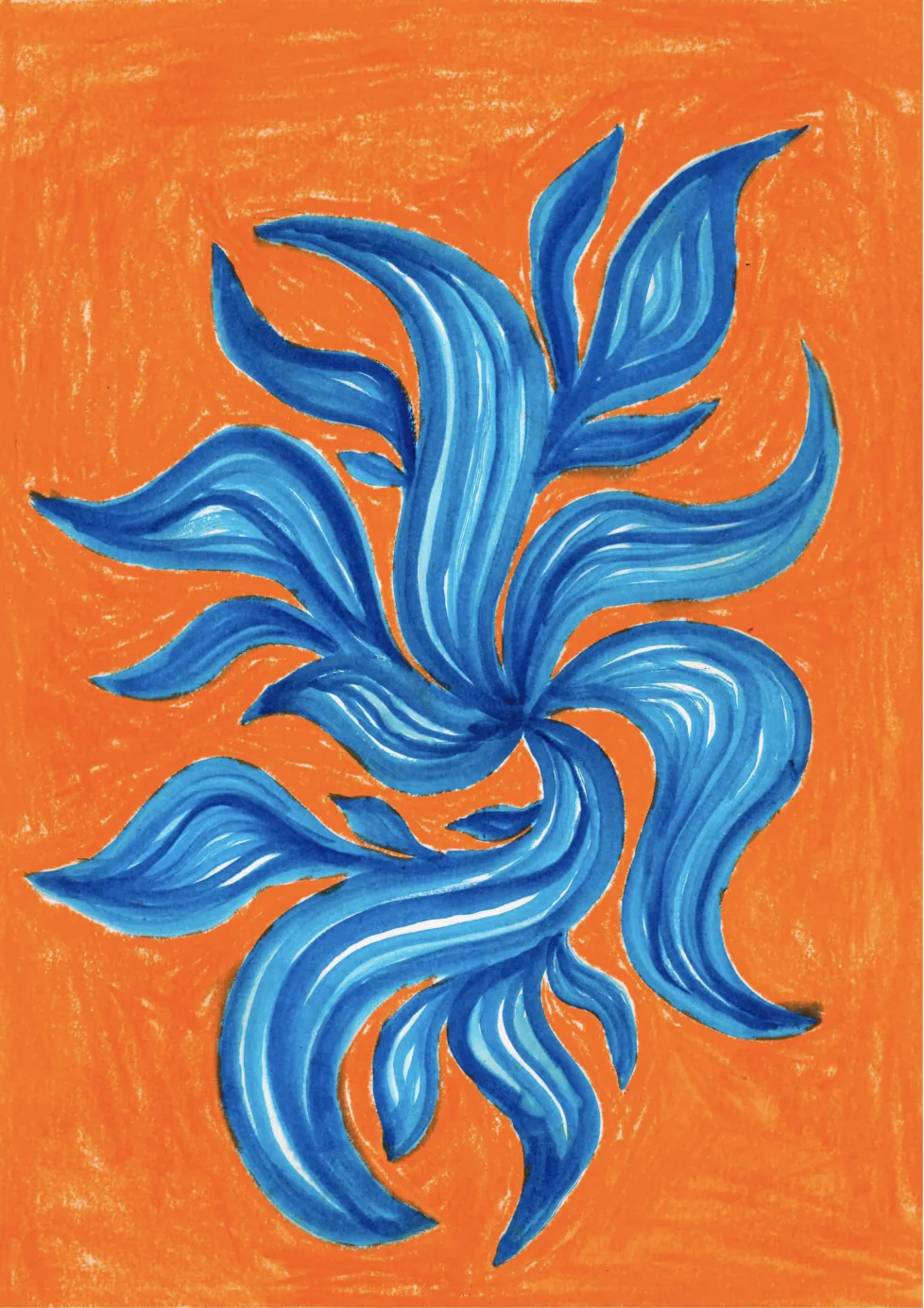 BLUE FLORAL SWIRL